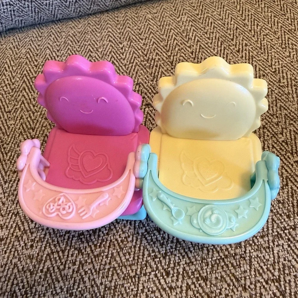 Disney Toy High Chair Doll twins dollhouse chairs plastic sun rainbow TOTS‎